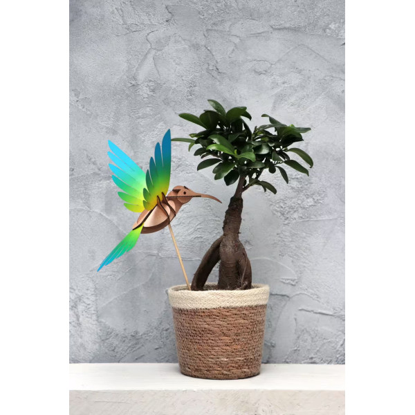 Assembli 3D Paper Colibri - Yellow Green (18 x 20 x 10 cm)