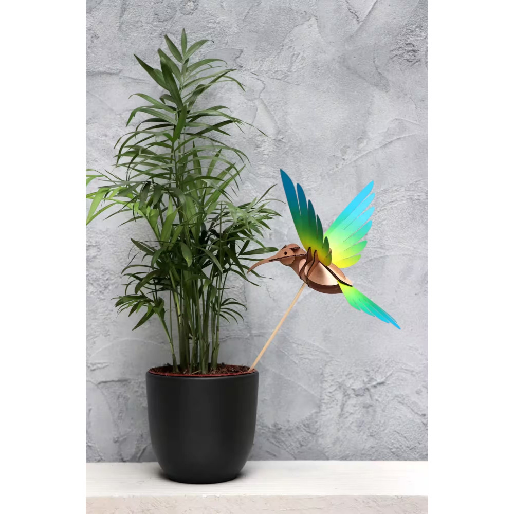 Assembli 3D Paper Colibri - Yellow Green (18 x 20 x 10 cm)