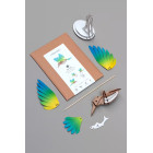 Assembli 3D Paper Kingfisher - Yellow Blue (18 x 20 x 10 cm)