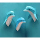 Assembli 3D Paper Dolphin - Maritime Blue (43 x 37 x 47 cm)