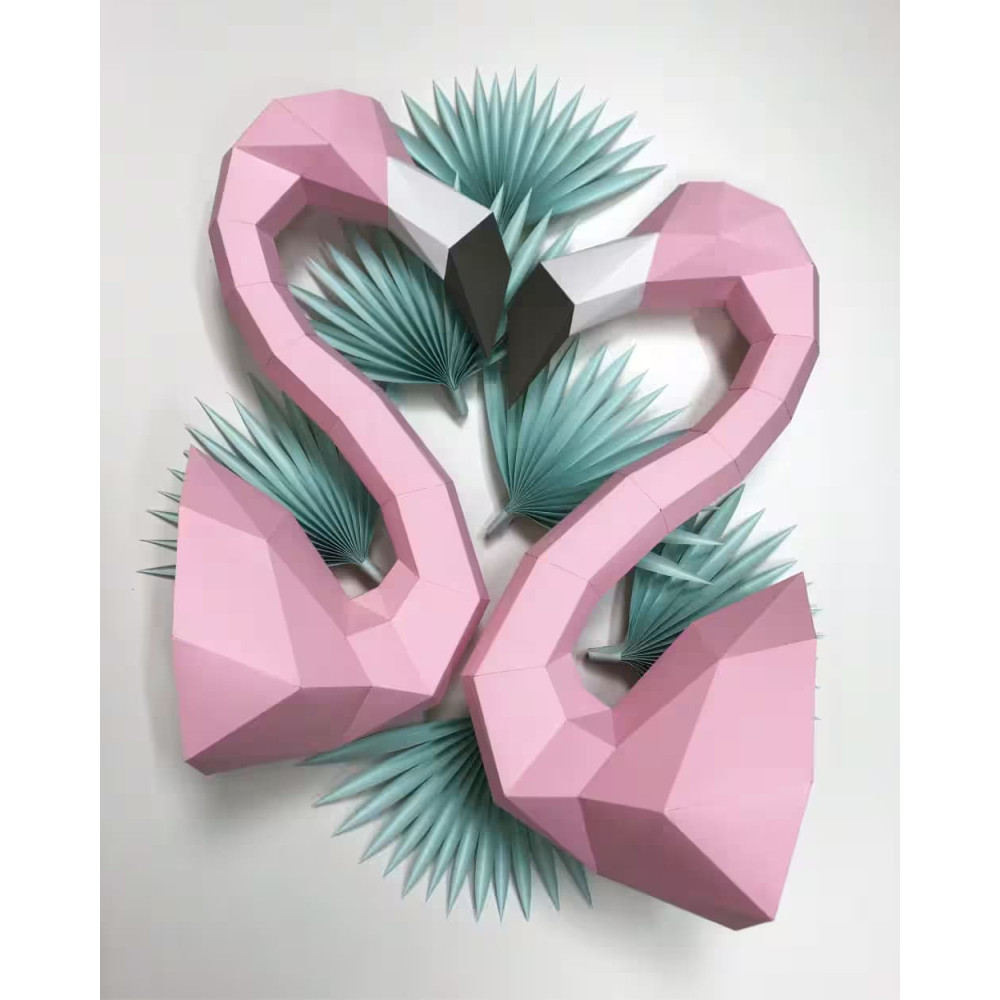 Assembli 3D Paper Flamingo (55 x 20 x 38 cm)