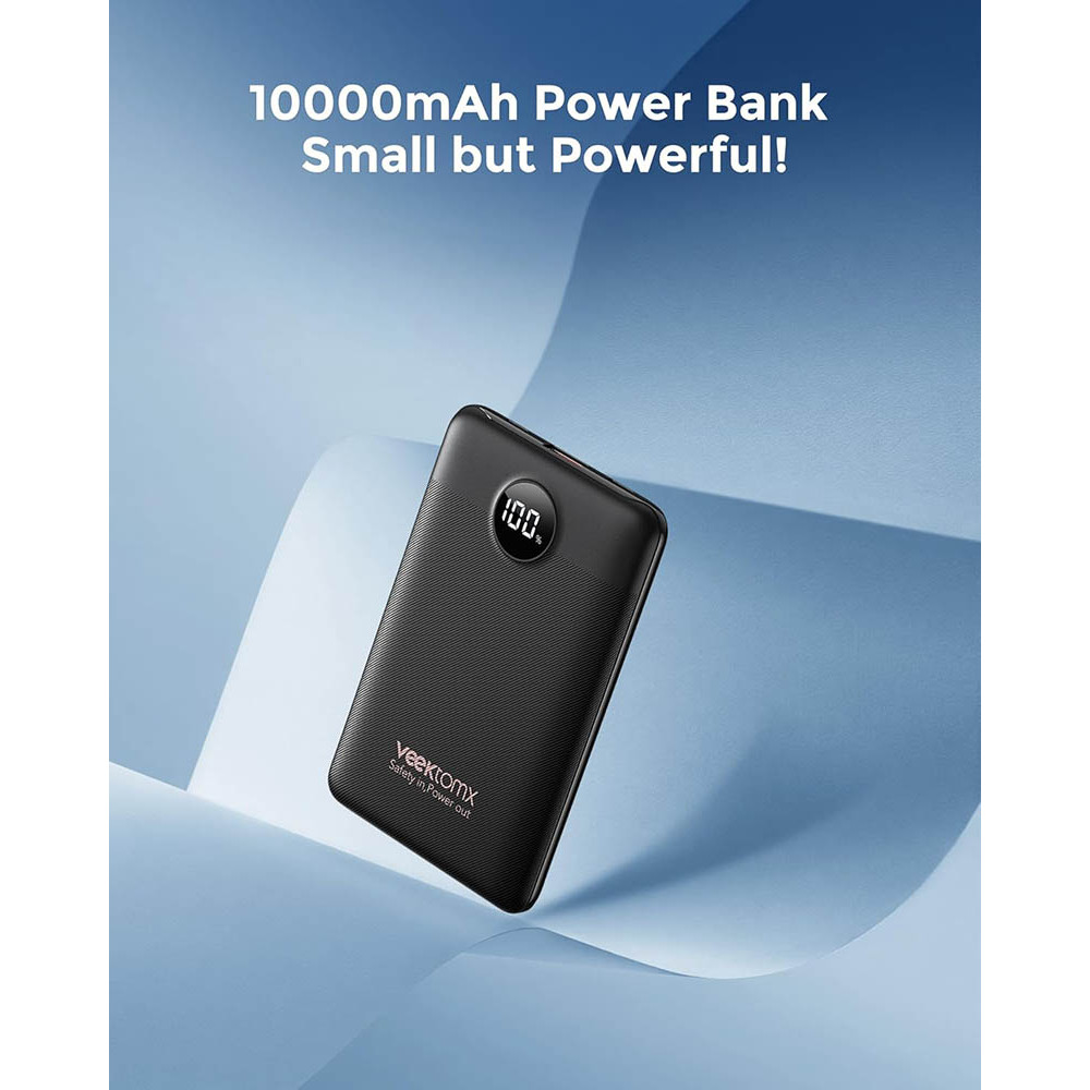 Veektomx VT103 Power Bank 22.5W 10000mAh PD QC 3.0 USB-C (Μαύρο)
