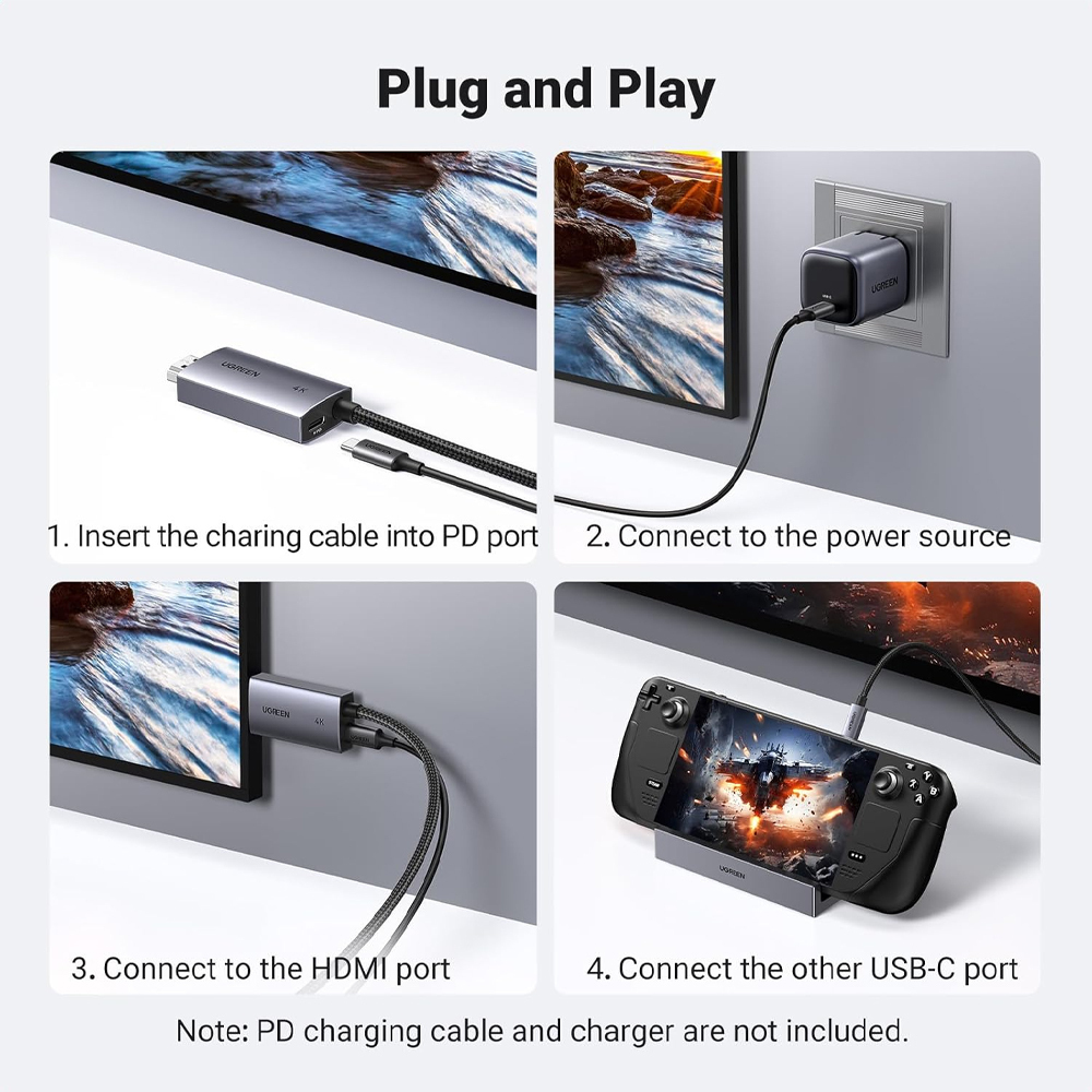 UGreen CM675/55330 καλώδιο USB-C σε HDMI M/M 4K/60Hz 2m