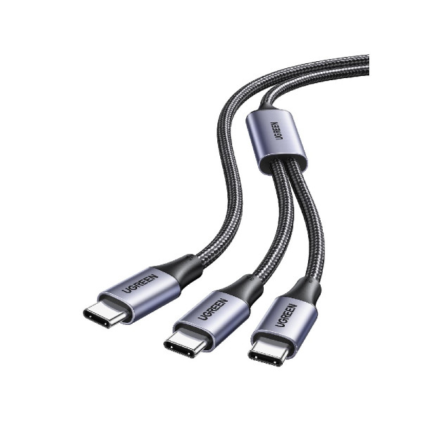 Ugreen US561/35087 Καλώδιο USB-C σε 2x USB-C PD 100W 1.5m (Μαύρο)