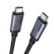 Ugreen L706/65383 Καλώδιο Φόρτισης USB-C σε USB-C PD 240W 1m (Μαύρο)