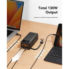Veger W5001C Tank Boost Power Bank 56000mAh, PD 130W, 3x USB-A, 2x USB-C (Μαύρο)