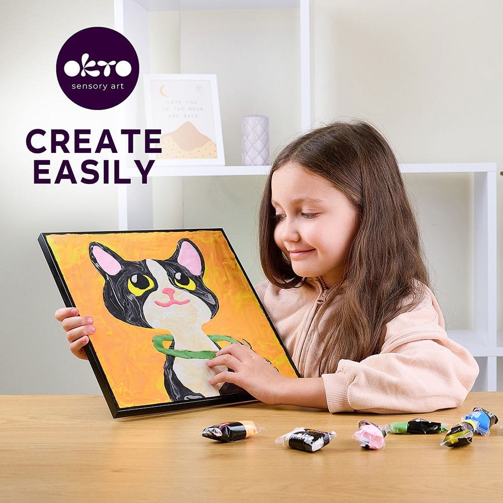 DIY Δημιουργικό Σετ Ζωγραφικής 3D με Πηλό Γάτα