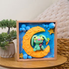 DIY Δημιουργικό Σετ Κατασκευής με Πηλό Wood & Craft Little Worlds Λαγουδάκι στο Φεγγάρι