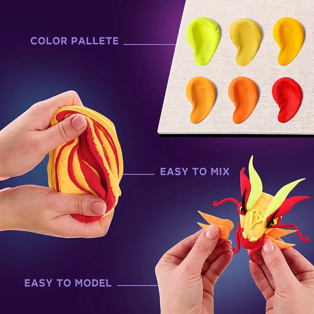 DIY Δημιουργικό Σετ Ζωγραφικής 3D με Πηλό Manga το Στοιχείο της Φωτιάς