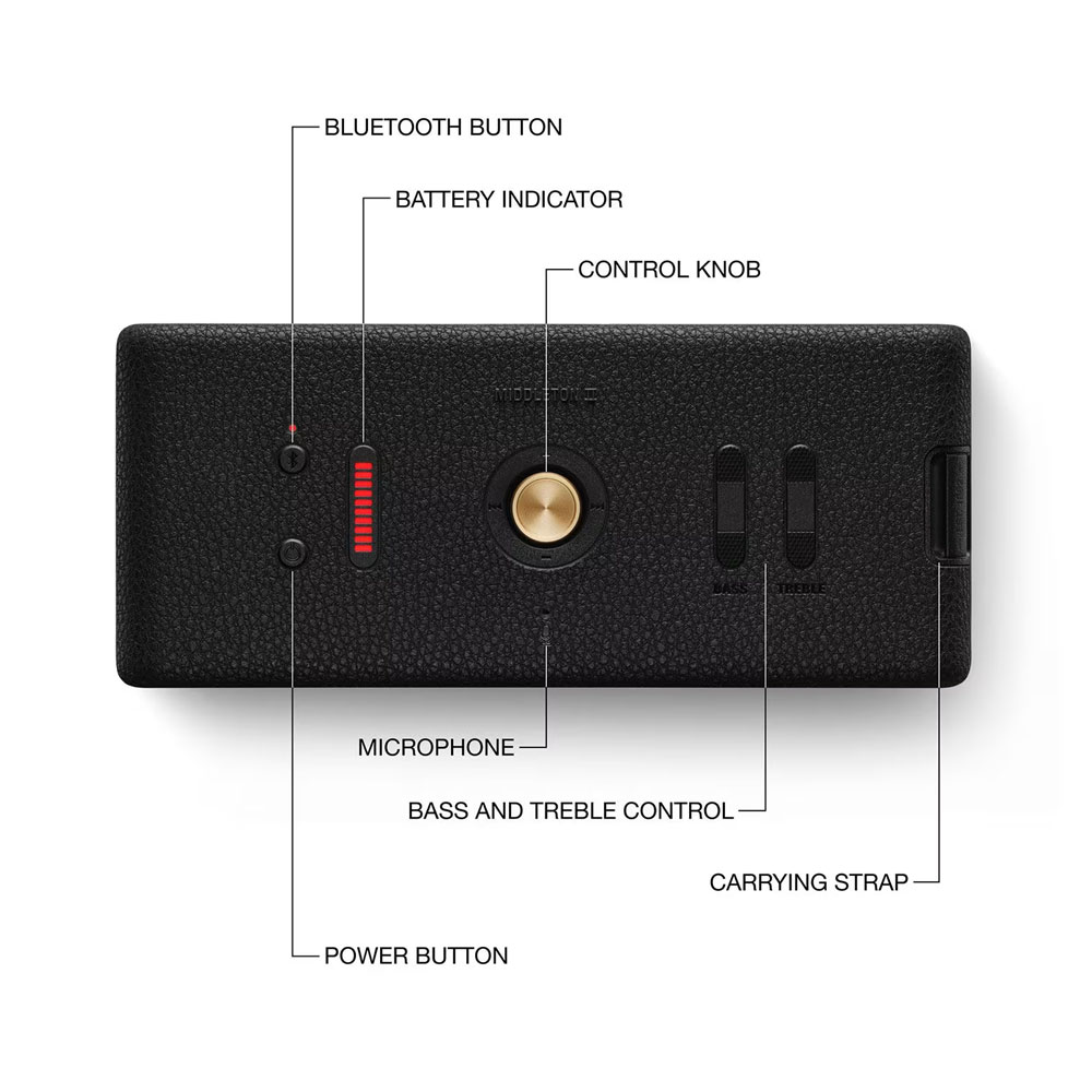 Marshall Middleton II Ηχείο Bluetooth (Black and Brass)
