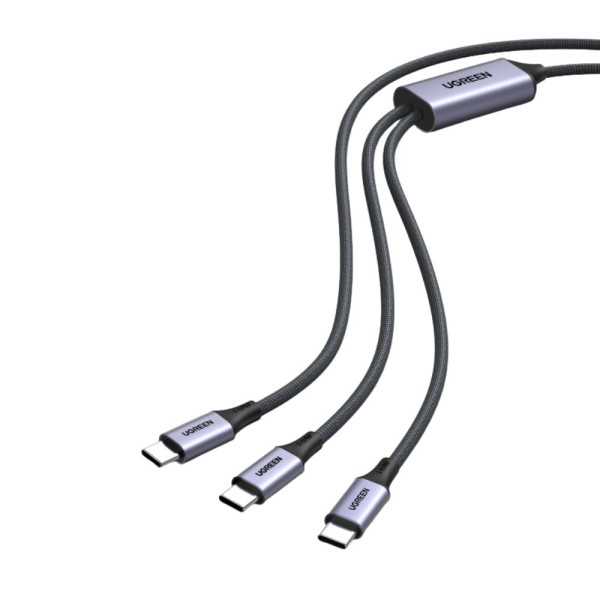 Ugreen L533/75733 Καλώδιο USB-C σε 2x USB-C PD 140W 2m (Γκρι)