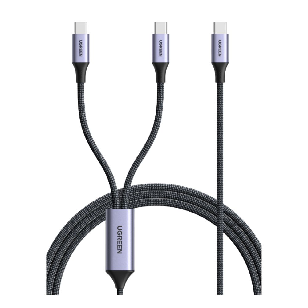 Ugreen L533/75733 Καλώδιο USB-C σε 2x USB-C PD 140W 2m (Γκρι)