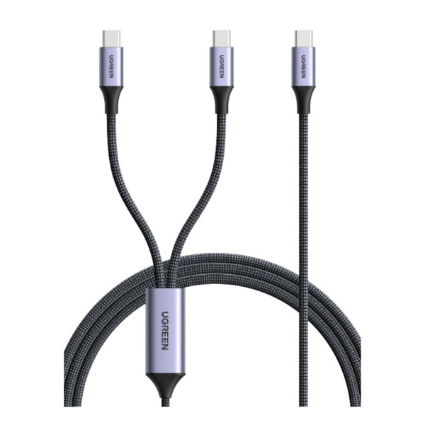 Ugreen L533/75733 Καλώδιο USB-C σε 2x USB-C PD 140W 2m (Γκρι)