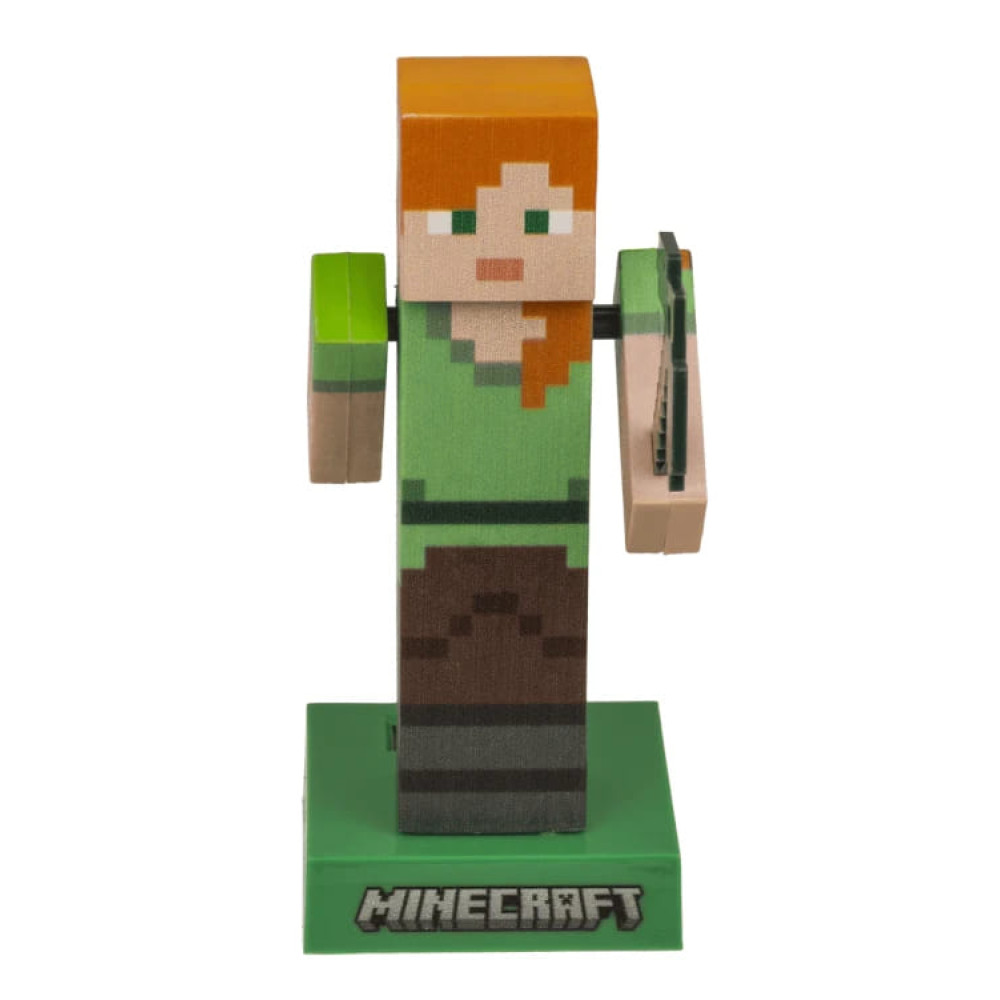 Ηλιακή Φιγούρα με κίνηση Minecraft - Alex (11 cm x 8 cm x 14 cm)