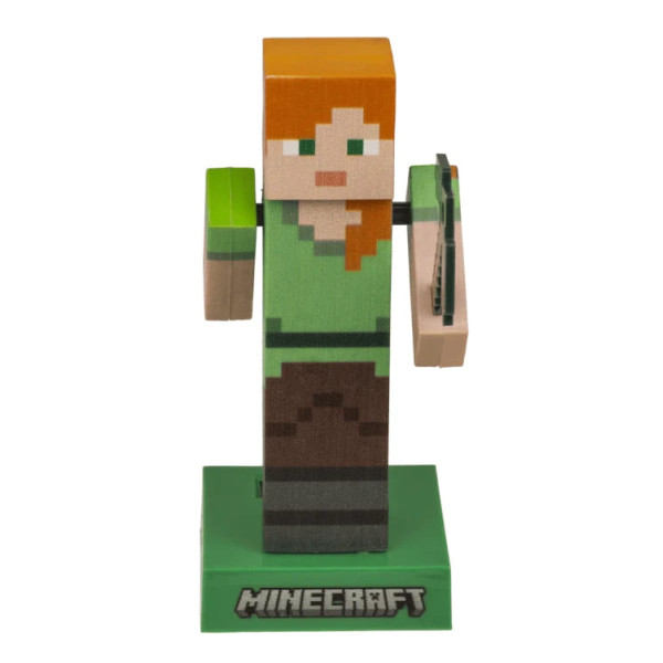 Ηλιακή Φιγούρα με κίνηση Minecraft - Alex (11 cm x 8 cm x 14 cm)