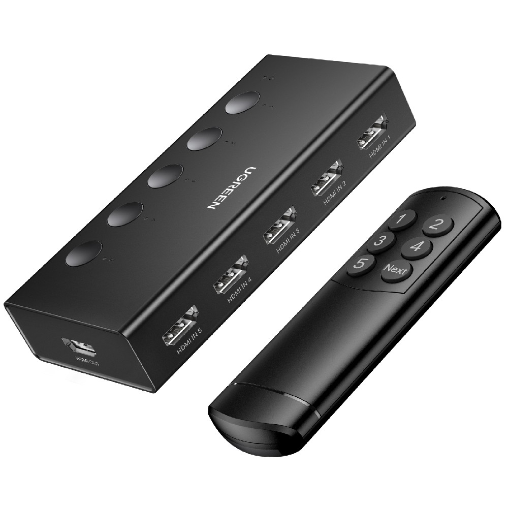 UGreen CM568/90512 HDMI Switch 5 in 1 Out 4K/60Hz, με USB-C τροφοδοσία