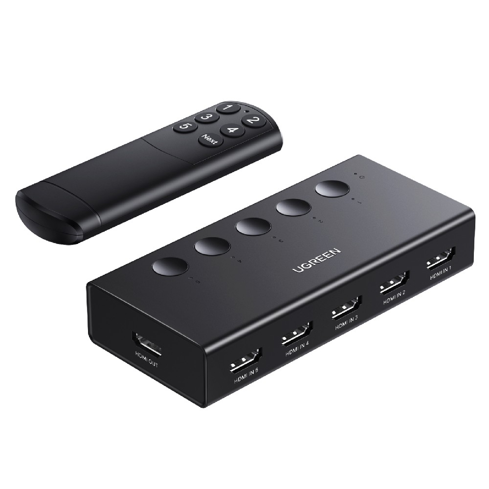 UGreen CM568/90512 HDMI Switch 5 in 1 Out 4K/60Hz, με USB-C τροφοδοσία