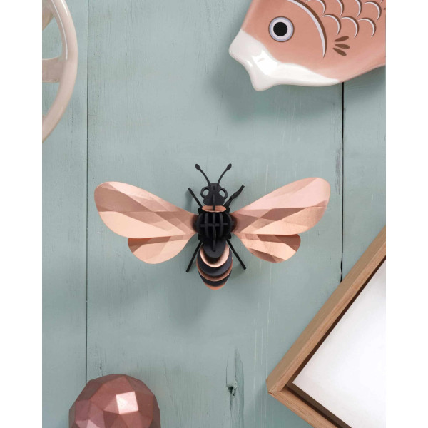 Assembli 3D Paper Honey Bee - Rose Gold (7 x 12,5 x 3 cm)