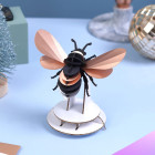 Assembli 3D Paper Bumblee Bee - Rose Gold (10 x 6 x 3 cm)