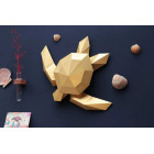 Assembli 3D Paper Sea Turtle - Satin Gold (47 x 41 x 9 cm)