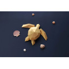 Assembli 3D Paper Sea Turtle - Satin Gold (47 x 41 x 9 cm)