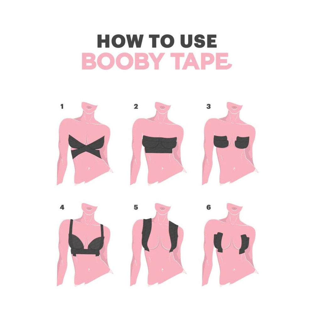 Booby Tape Αυτοκόλλητη Ταινία Ανόρθωσης Στήθους 5m*5cm (Nude)