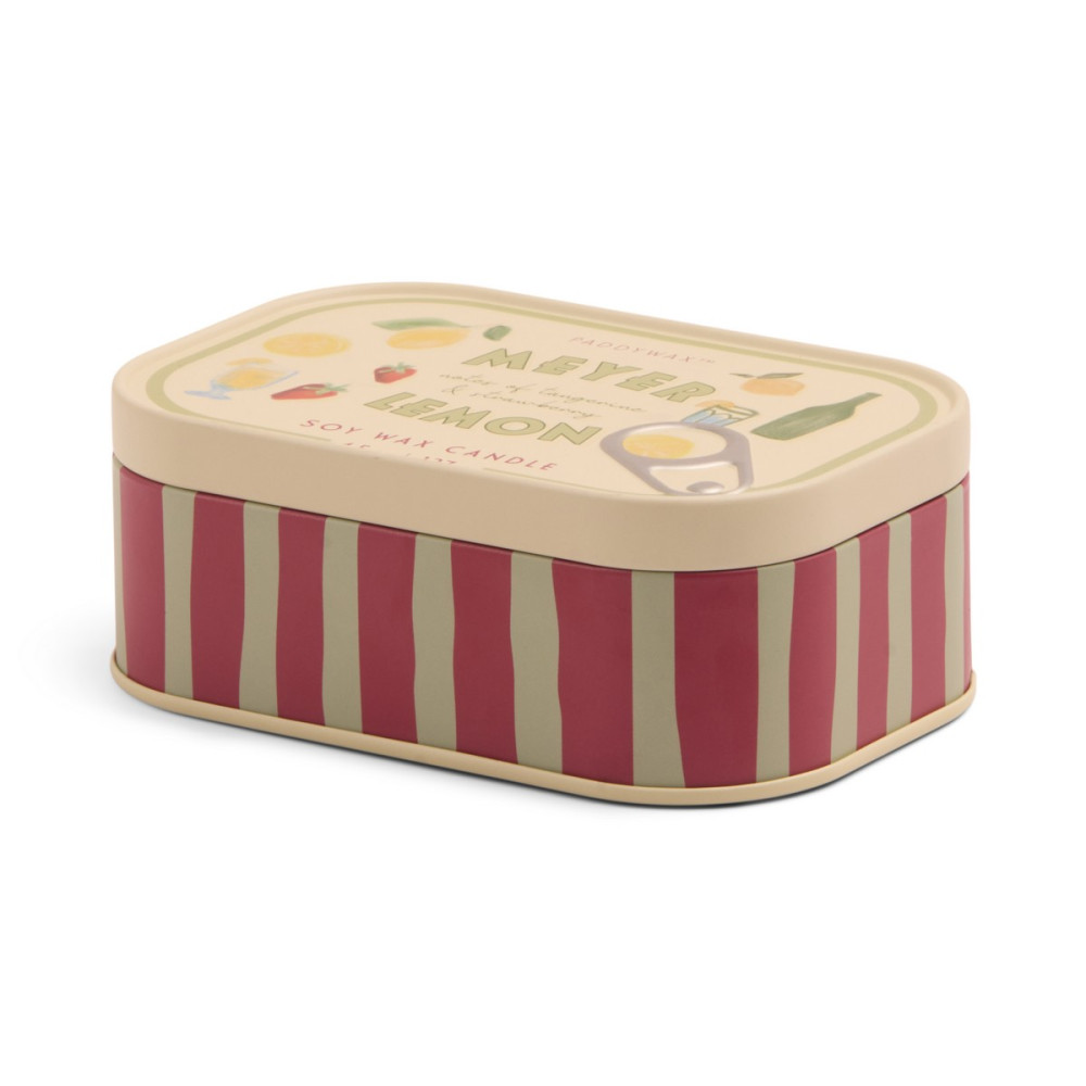 Paddywax Bistro Lemon Φυτικό Κερί 127gr σε Μεταλλικό Δοχείο Κονσέρβα - Meyer Lemon