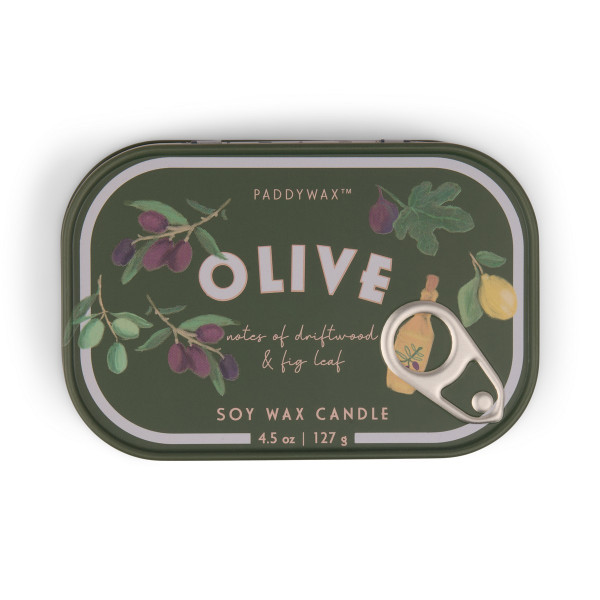 Paddywax Bistro Olive Φυτικό Κερί 127gr σε Μεταλλικό Δοχείο Κοσνέρβα- Fig & Olive