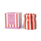 Paddywax Cabana Φυτικό Κερί 184gr σε Κόκκινο Ριγέ Κεραμικό Δοχείο - Hibiscus Bay