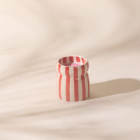 Paddywax Cabana Φυτικό Κερί 184gr σε Κόκκινο Ριγέ Κεραμικό Δοχείο - Hibiscus Bay