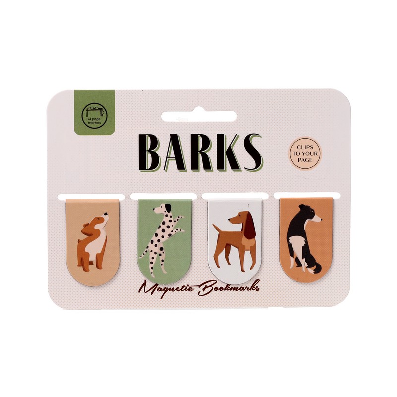 Puckator Μαγνητικοί Σελιδοδείκτες Barks Dog 4τμχ