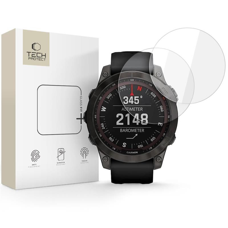 Tech-Protect Tempered Glass FIT+ 2-PACK για Garmin Fenix 7X / 7X PRO CLEAR