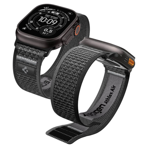 Spigen ATHLEX AIR 2 Λουράκι για Apple Watch 8 / 9 / 10 / 11 / SE / ULTRA (44 / 45 / 46 / 49 mm) (ACTIVE BLACK / GREY)