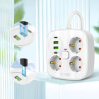 Tech-Protect PCS3X4 Πολύπριζο 3 Θέσεων, 2 USB & 2 TYPE-C 2m (Λευκό)