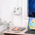 Tech-Protect PCS3X4 Πολύπριζο 3 Θέσεων, 2 USB & 2 TYPE-C 2m (Λευκό)