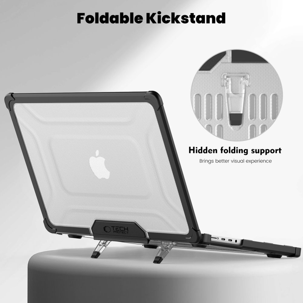 Tech-Protect Smartshell Pro για Macbook Pro 14" M1 / M2 / M3 / M4 / M5 PRO / Max 2021-2026 (Μαύρο/Διάφανο)