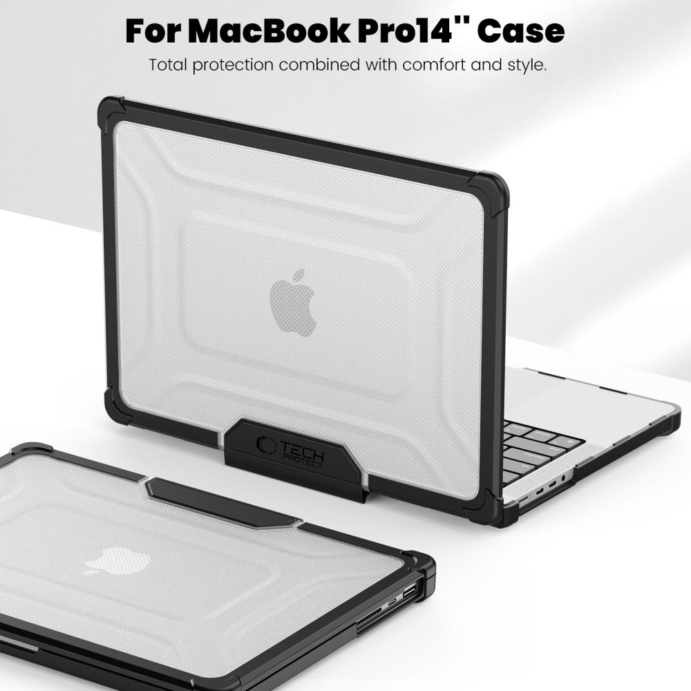 Tech-Protect Smartshell Pro για Macbook Pro 14" M1 / M2 / M3 / M4 / M5 PRO / Max 2021-2026 (Μαύρο/Διάφανο)