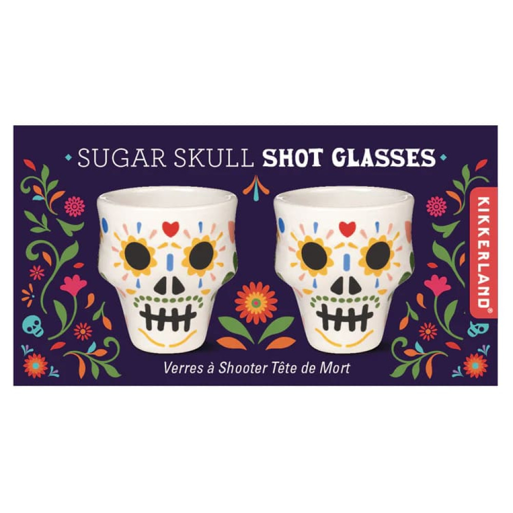 Kikkerland Σετ Σφηνοπότηρα - Sugar Skull Shot Glasses