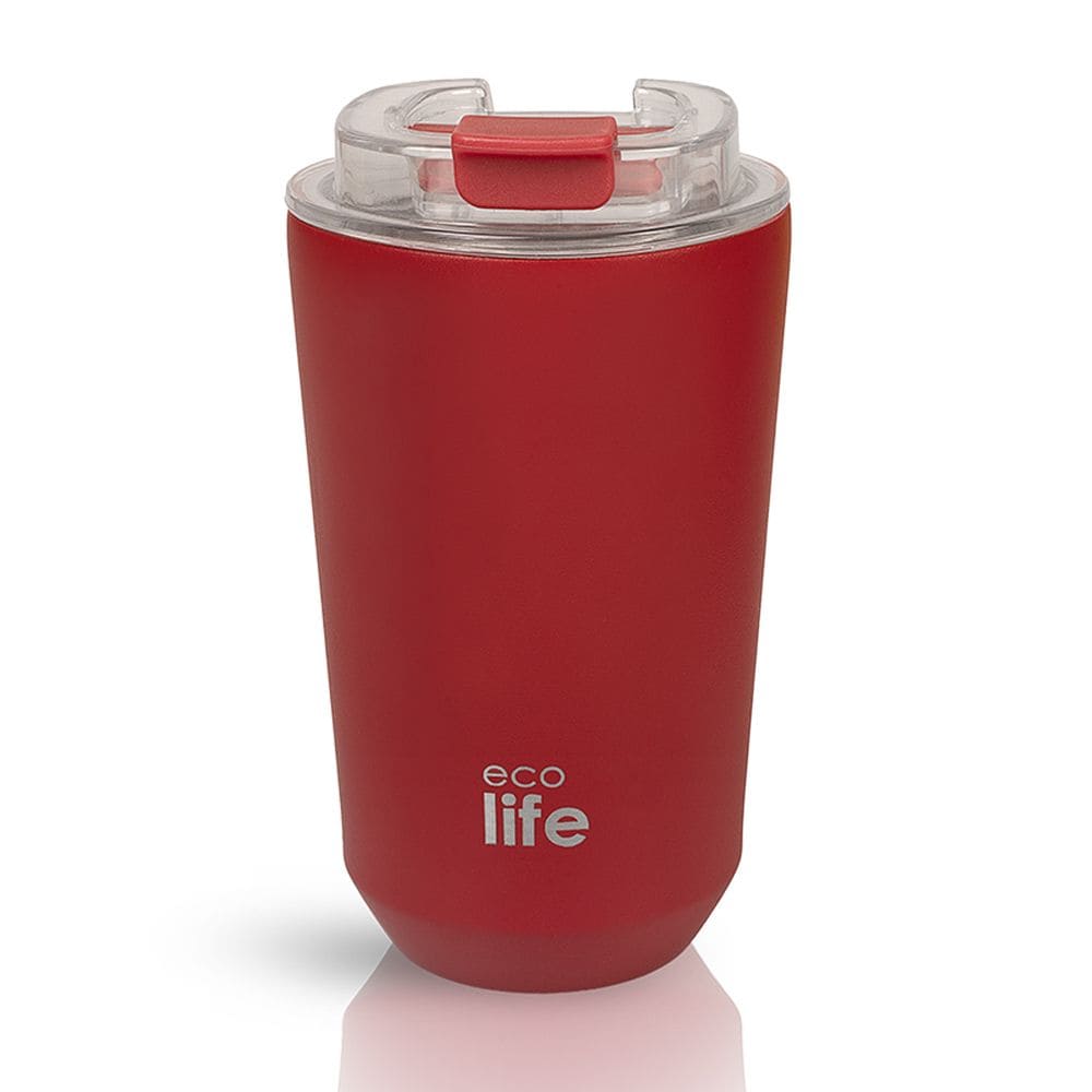 EcoLife Ανοξείδωτο Ποτήρι Θερμός Pure Red 360ml