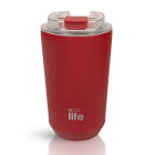 EcoLife Ανοξείδωτο Ποτήρι Θερμός Pure Red 360ml