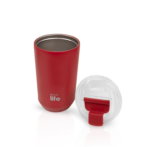 EcoLife Ανοξείδωτο Ποτήρι Θερμός Pure Red 360ml