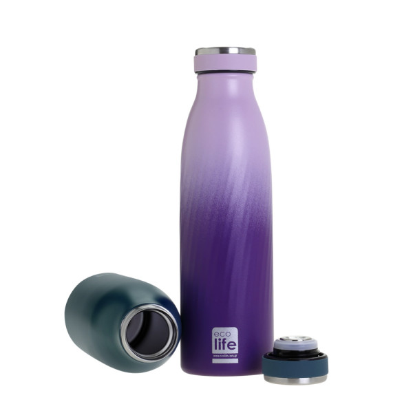 EcoLife Slim Ανοξείδωτο Μπουκάλι Θερμός Purple Ombre 500ml
