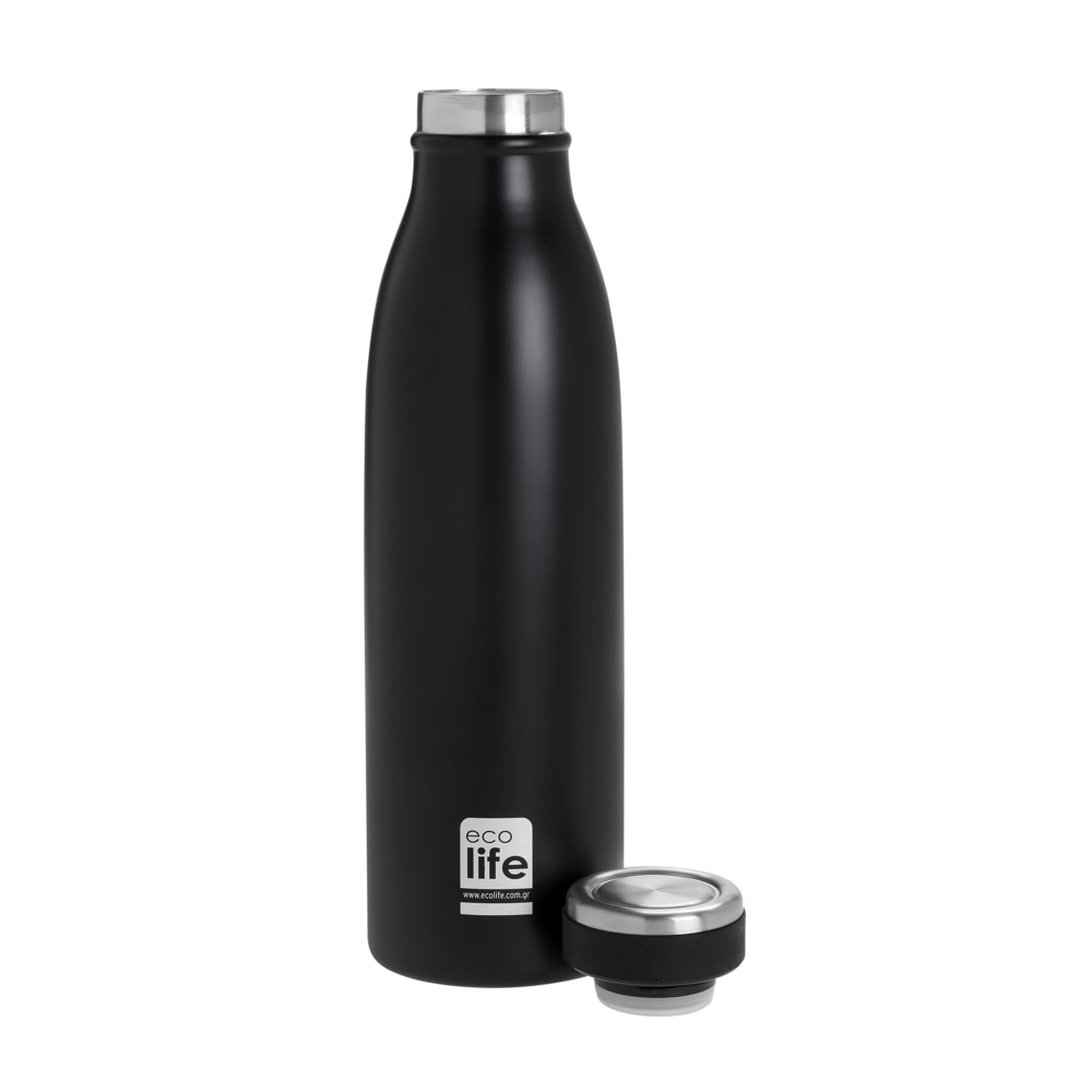 EcoLife Slim Ανοξείδωτο Μπουκάλι Θερμός Black 500ml