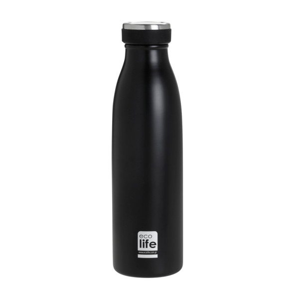 EcoLife Slim Ανοξείδωτο Μπουκάλι Θερμός Black 500ml