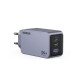 Ugreen X757/25874 φορτιστής 3 Θέσεων GaN PD 100W  + καλώδιο USB-C 100W 1.5m (Γκρι)