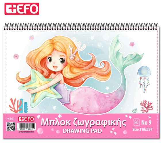+Efo Μπλοκ Ζωγραφικής Α4 Νο9 80 φύλλα Cartoon