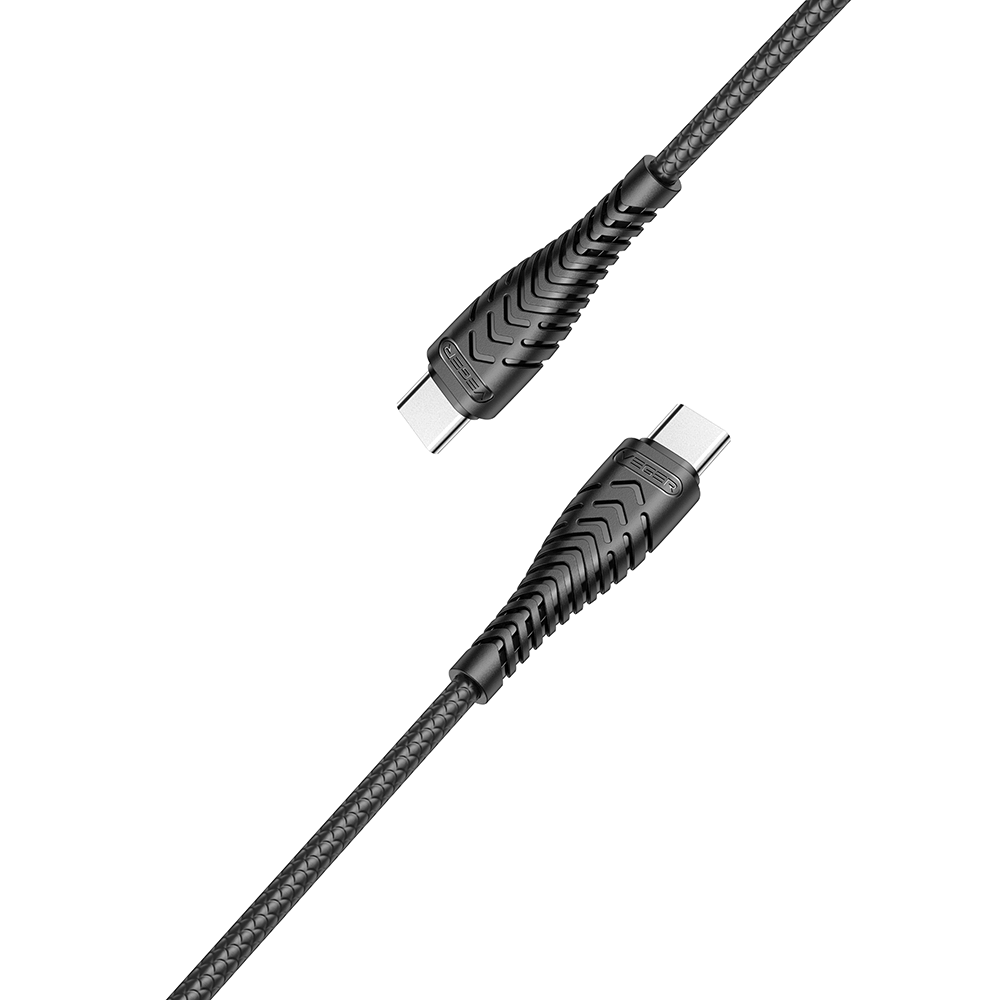Veger V106 Καλώδιο Φόρτισης USB-C σε USB-C QC 60W 1.2m (Μαύρο)