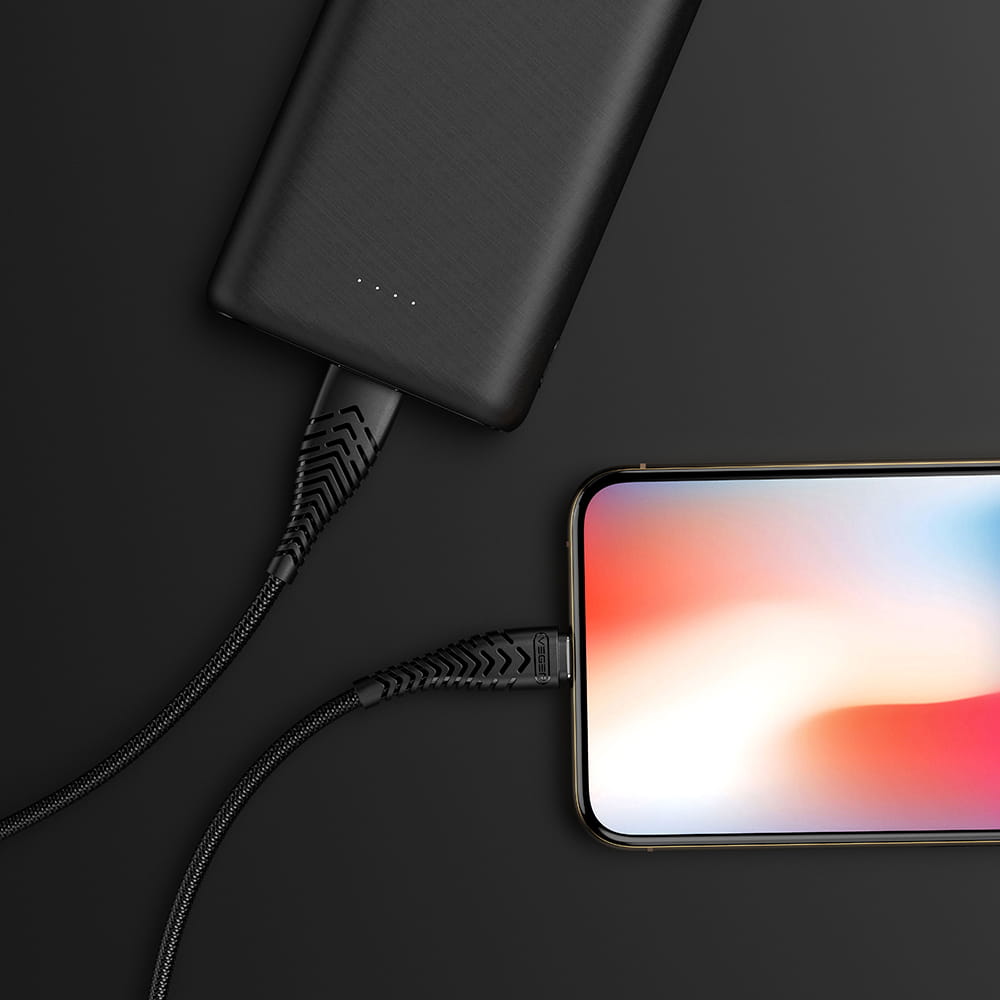Veger V106 Καλώδιο Φόρτισης USB-C σε Lightning 1.2m (Μαύρο)