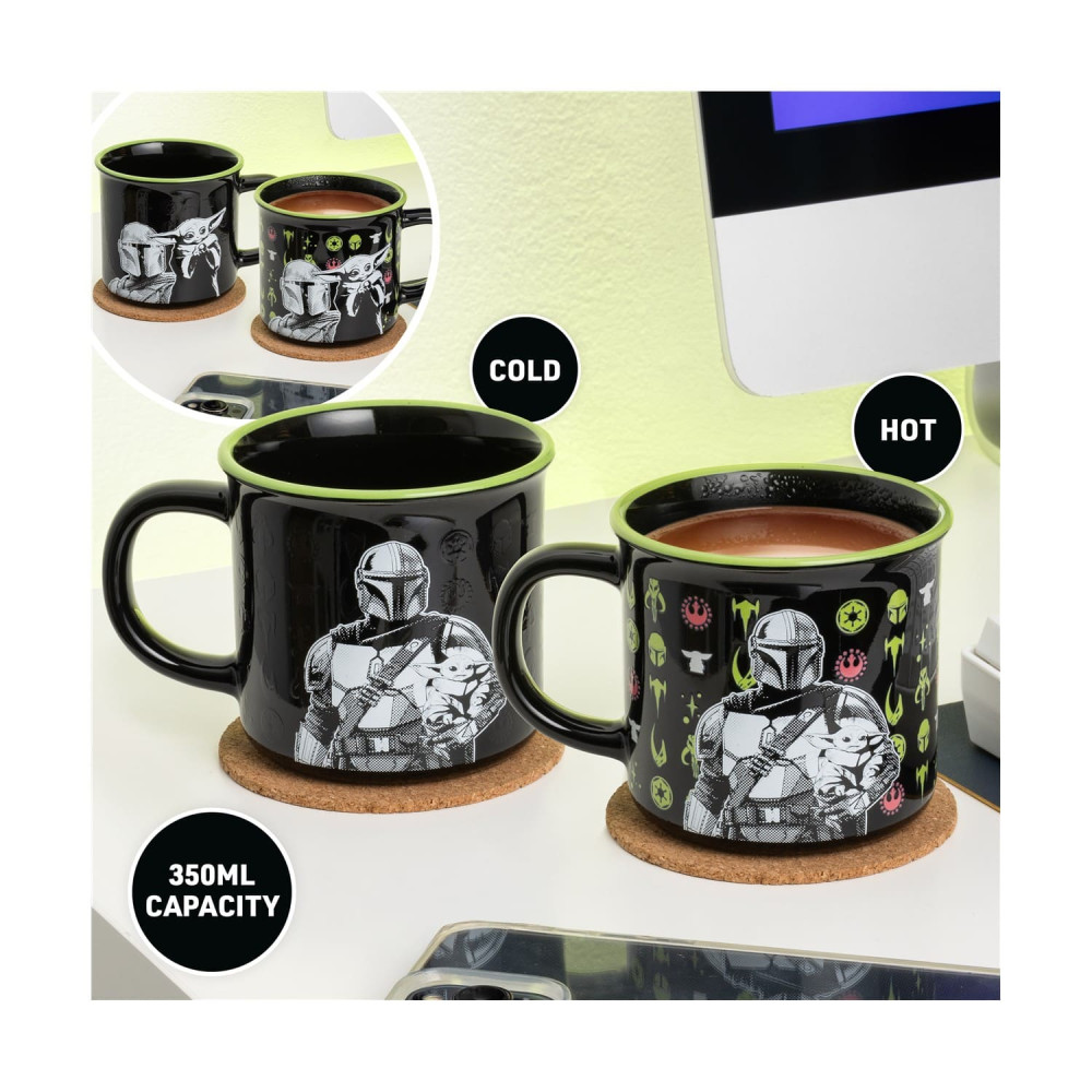 Paladone: Star Wars The Mandalorian - Mandalorian and Grogu Heat Change Mug (PP16271MAN)