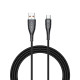 Veger V104 Καλώδιο Φόρτισης USB-A σε USB-C 1.2m (Μαύρο)